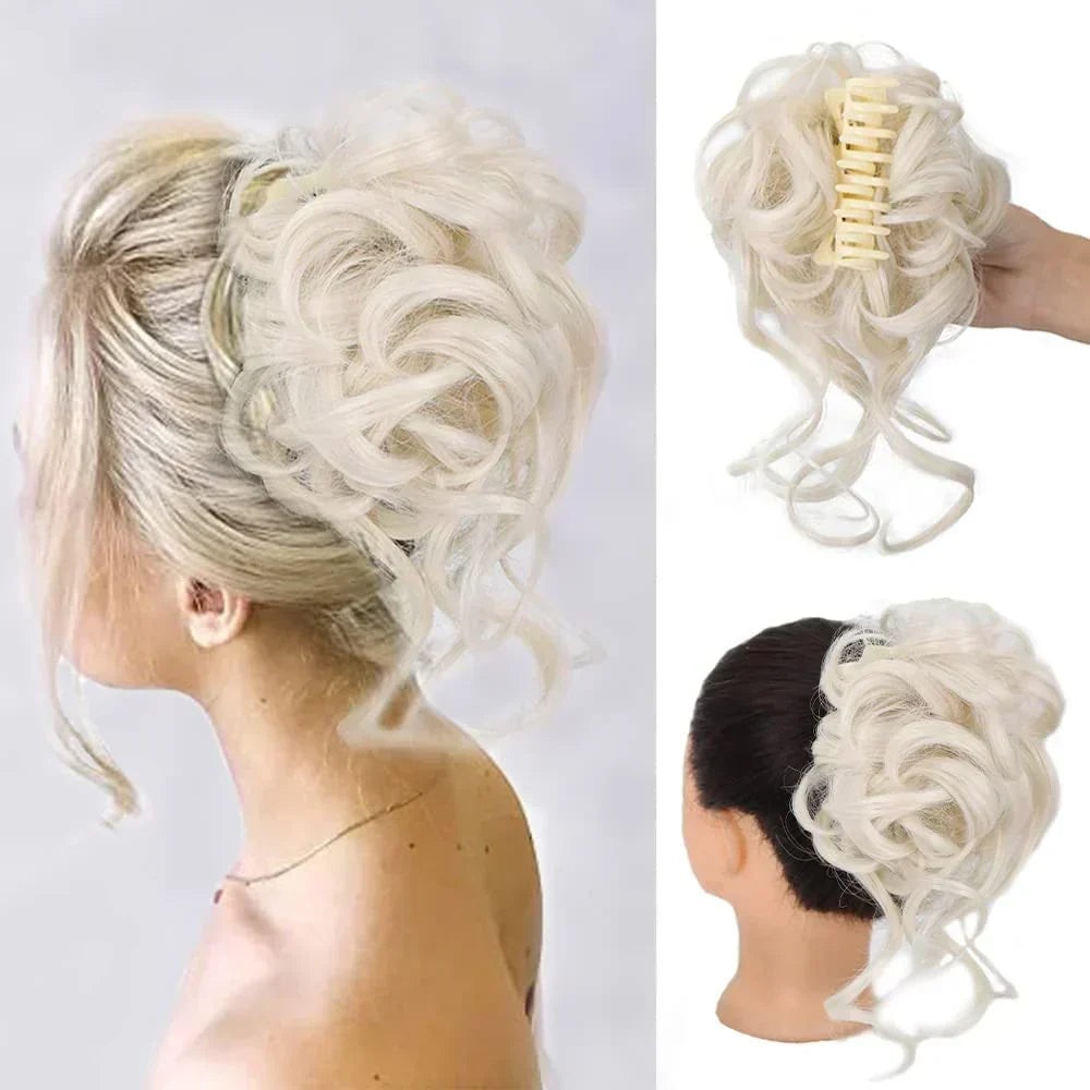 Clip-In Curly Hair Bun, Natural-Look Volume Hair Piece for Instant Updo-Ridorn