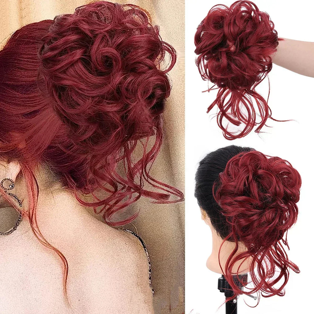 Clip-In Curly Hair Bun, Natural-Look Volume Hair Piece for Instant Updo-Ridorn