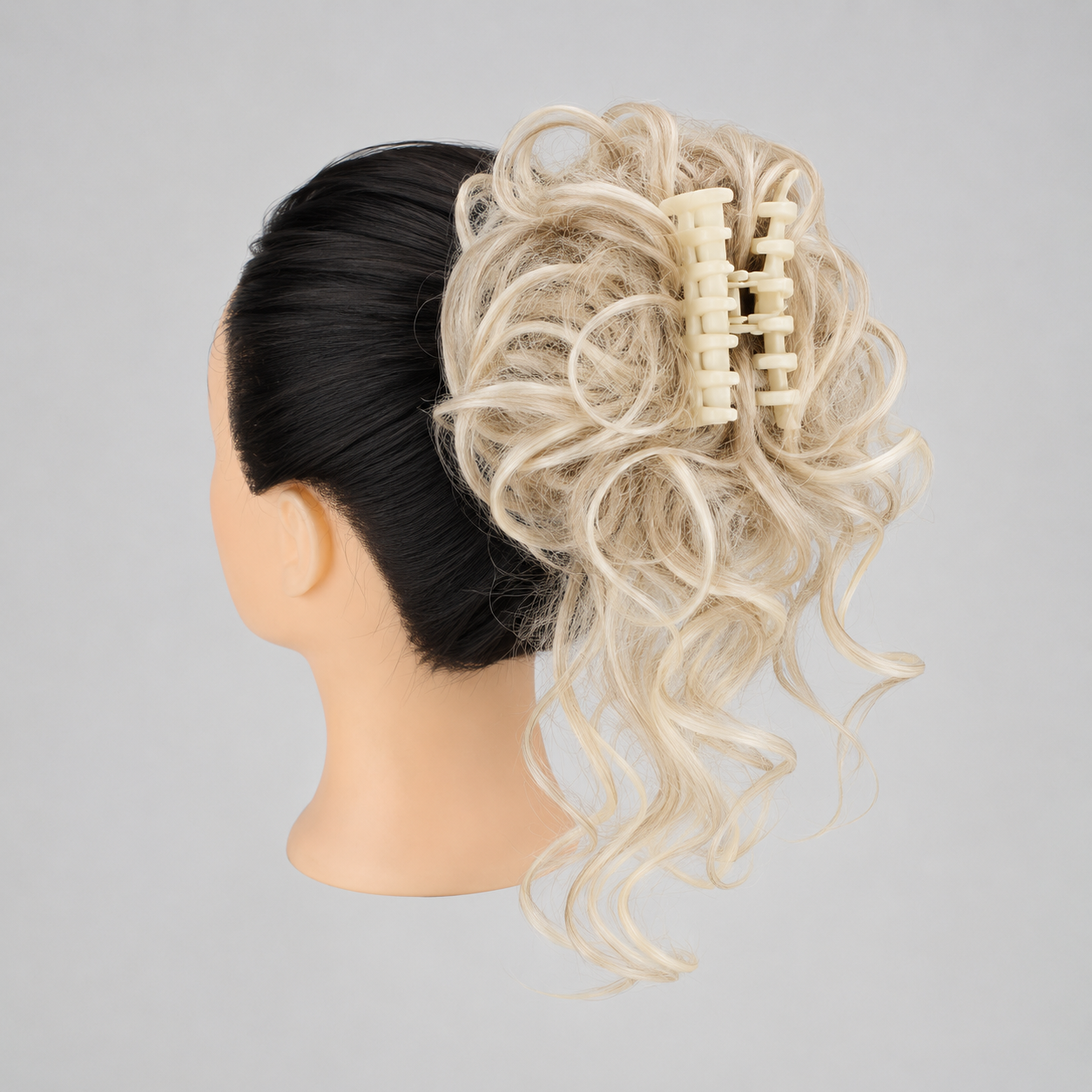 Clip-In Curly Hair Bun, Natural-Look Volume Hair Piece for Instant Updo