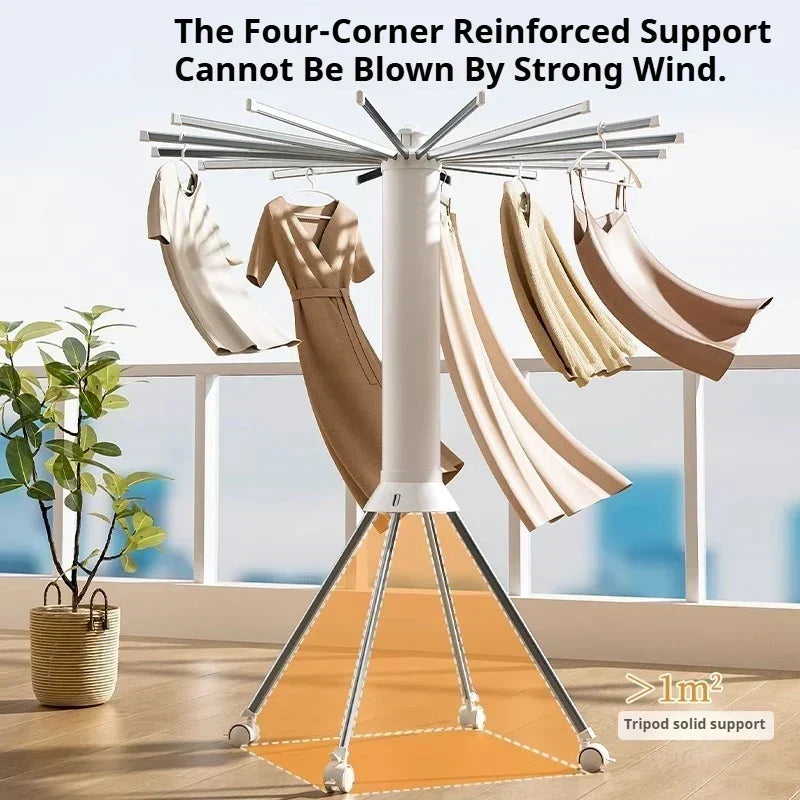 Collapsible Clothes Drying Rack, Space-Saving Foldable Laundry Airer for Indoor Use-Ridorn