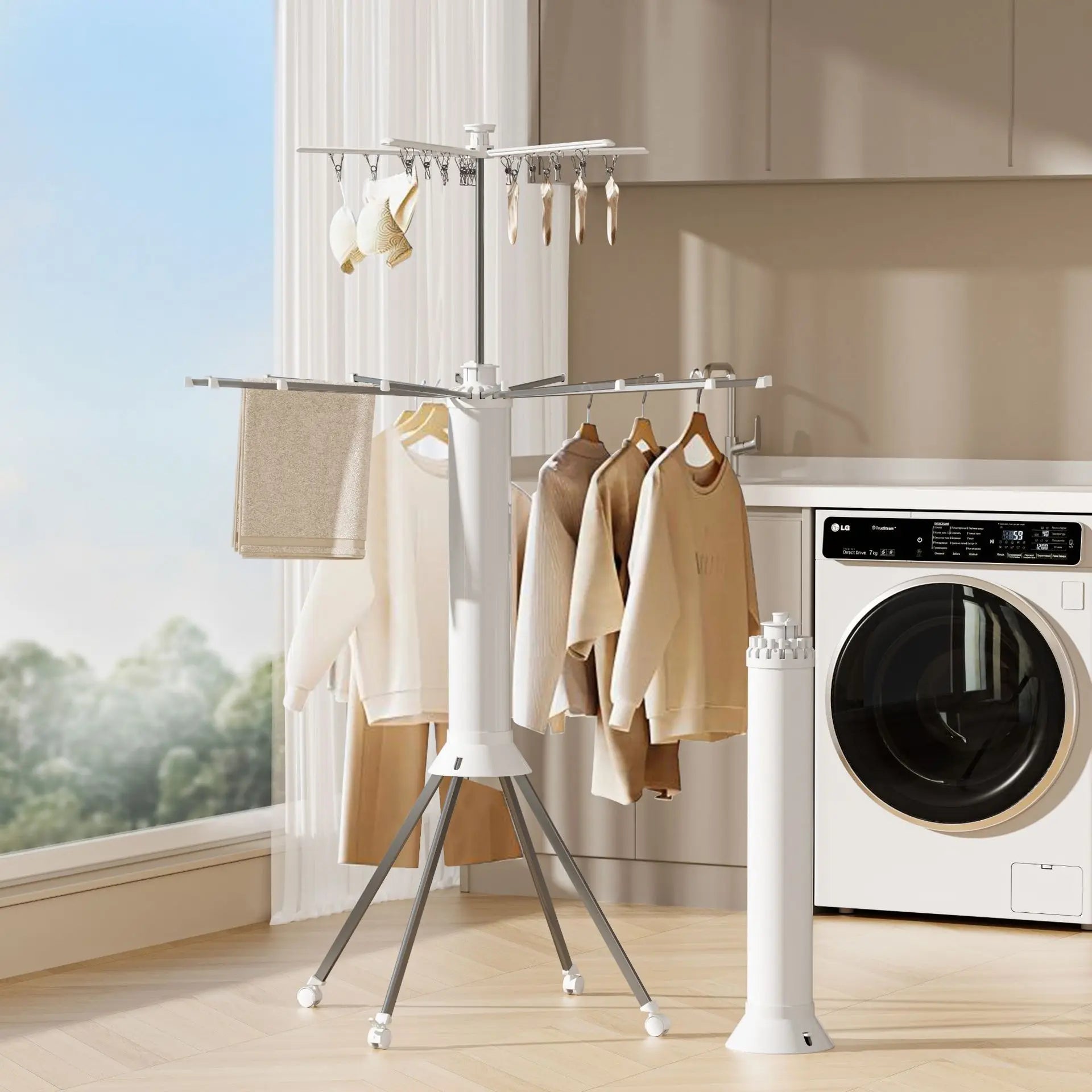 Collapsible Clothes Drying Rack, Space-Saving Foldable Laundry Airer for Indoor Use-Ridorn