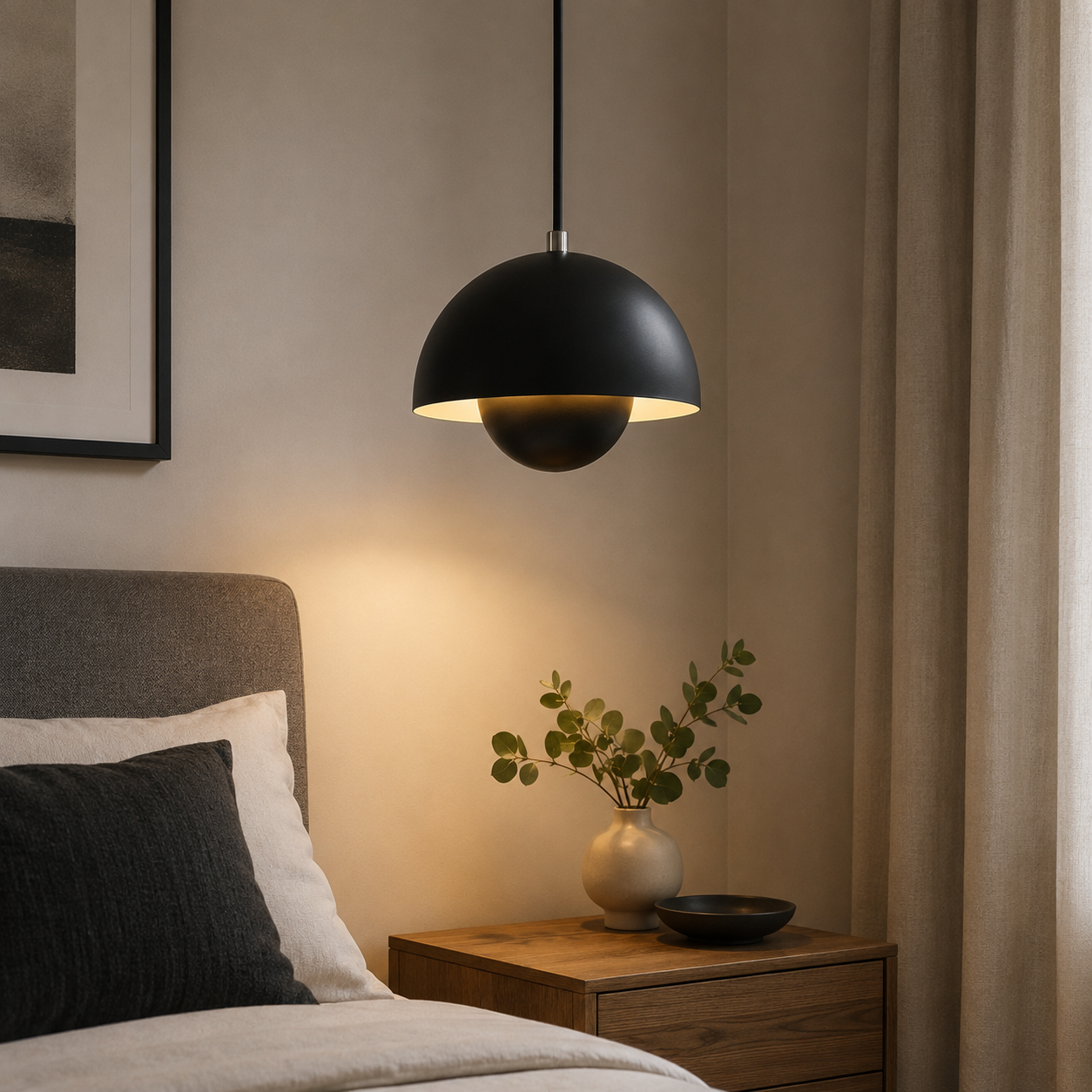 Colourful Half-Circle Chandelier – Modern Scandinavian Ceiling Light