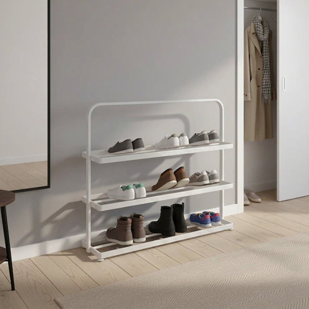 Contemporary 3-Tier Iron Shoe Rack for Stylish Home | Ridorn-Shoe Storage-Ridorn
