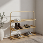 Contemporary 3-Tier Iron Shoe Rack for Stylish Home | Ridorn-Shoe Storage-Ridorn