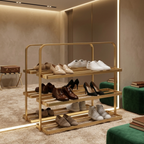 Contemporary 3-Tier Iron Shoe Rack for Stylish Home | Ridorn-Shoe Storage-Ridorn