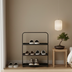 Contemporary 3-Tier Iron Shoe Rack for Stylish Home | Ridorn-Shoe Storage-Ridorn