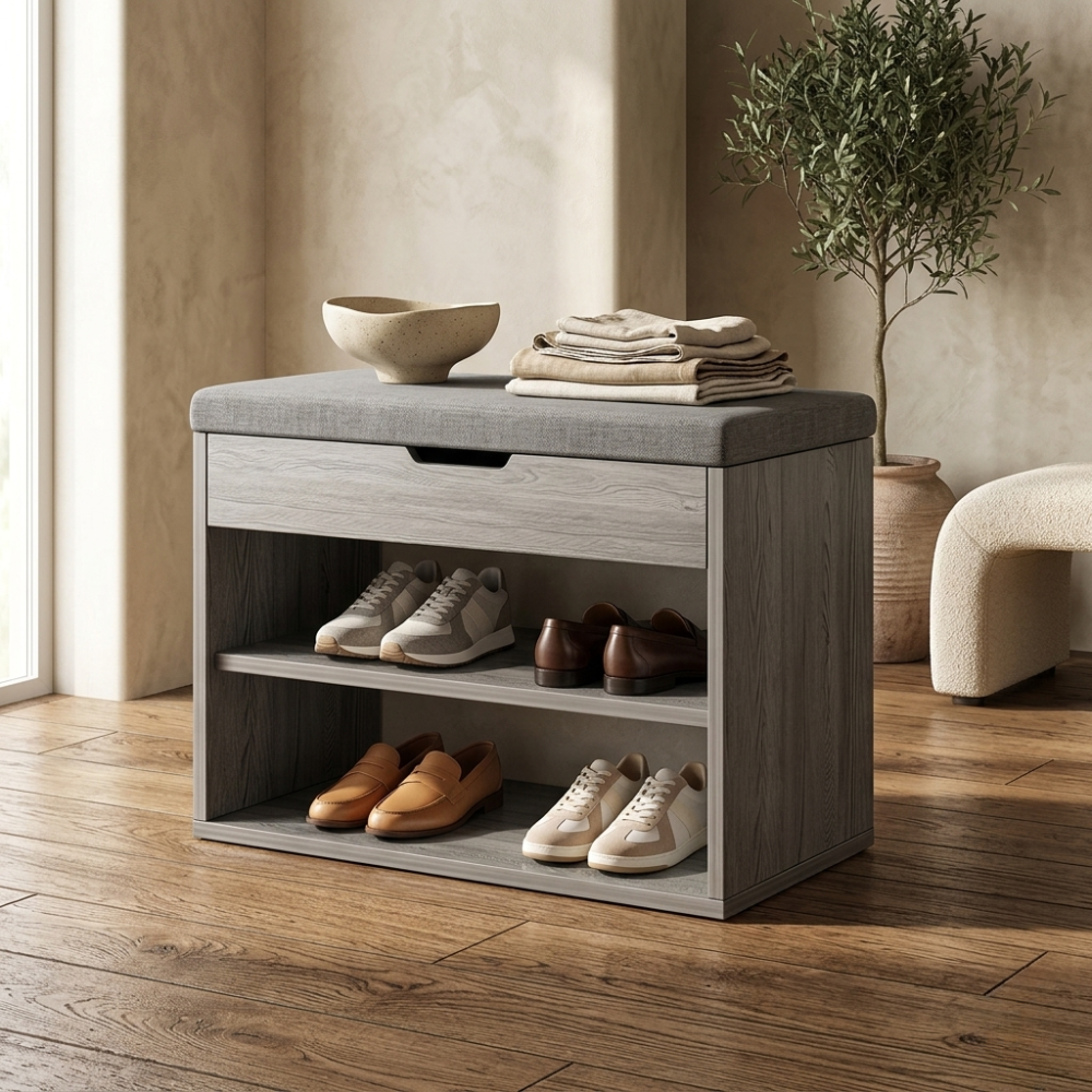 Contemporary 3-Tier Minimalist Shoe Storage Organizer in | Ridorn-Shoe Storage-Ridorn
