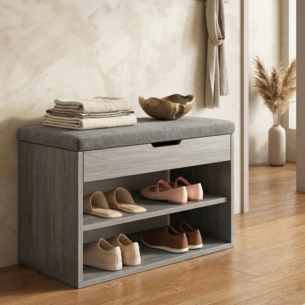 Contemporary 3-Tier Minimalist Shoe Storage Organizer in | Ridorn-Shoe Storage-Ridorn