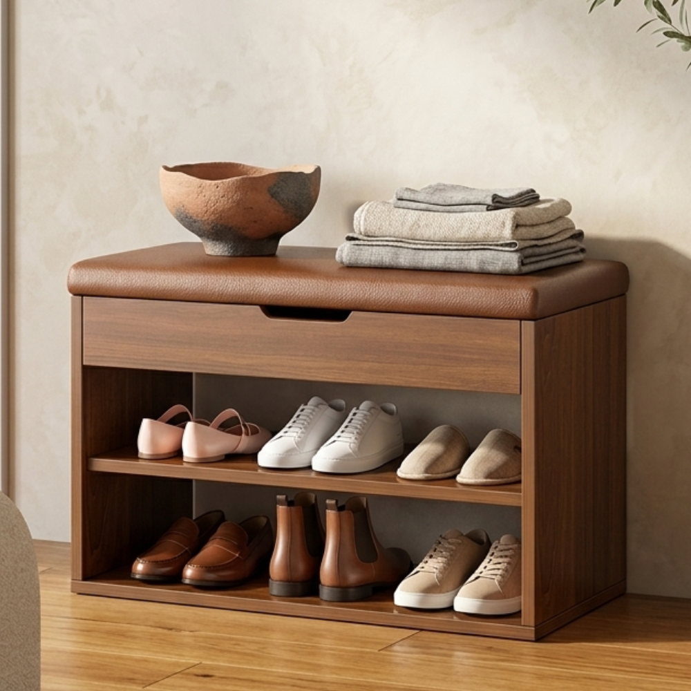 Contemporary 3-Tier Minimalist Shoe Storage Organizer in | Ridorn-Shoe Storage-Ridorn