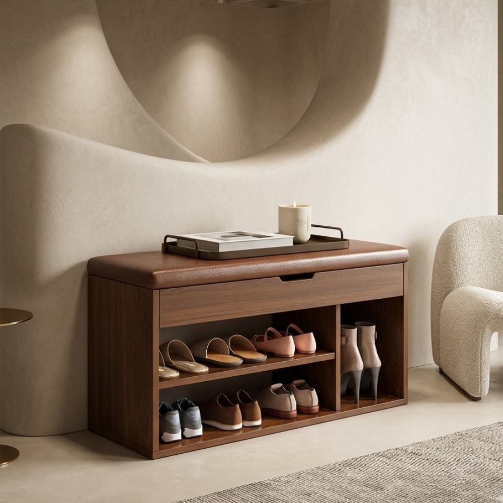 Contemporary 3-Tier Minimalist Shoe Storage Organizer in | Ridorn-Shoe Storage-Ridorn