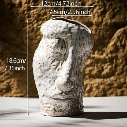 Contemporary Ceramic Face Vase for Floral Displays and Decor | Ridorn