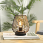 Contemporary Cordless Iron Mesh Lamp Set of 2 for Indoor & | Ridorn-Lamps-Ridorn