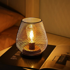 Contemporary Cordless Iron Mesh Lamp Set of 2 for Indoor & | Ridorn-Lamps-Ridorn