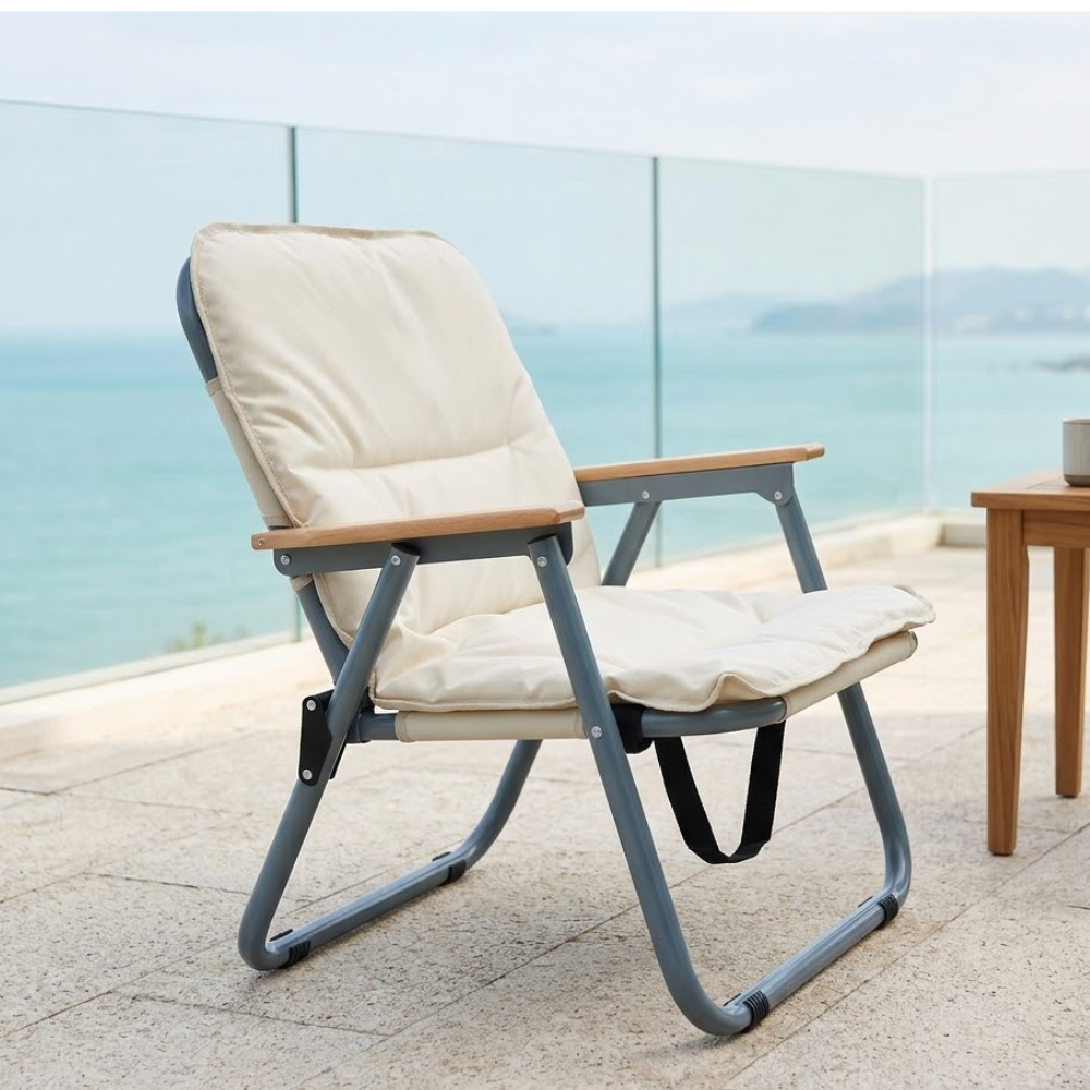 Contemporary Minimalist Folding Camping Chair with Backrest | Ridorn-Camping Chairs-Ridorn