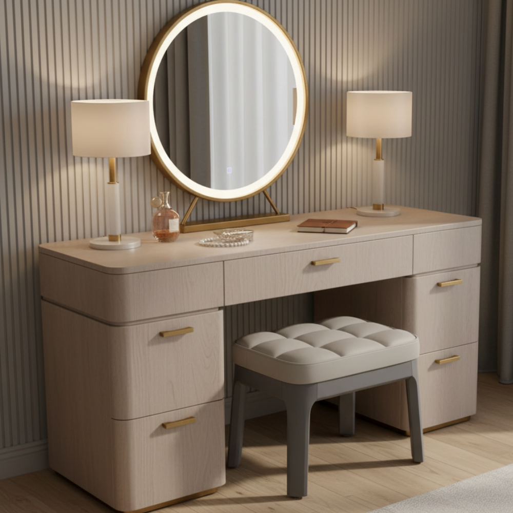 Contemporary Minimalist Low Stool with PU Leather Upholstery | Ridorn-Stools-Ridorn