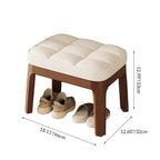 Contemporary Minimalist Low Stool with PU Leather Upholstery | Ridorn-Stools-Ridorn