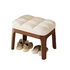 Contemporary Minimalist Low Stool with PU Leather Upholstery | Ridorn-Stools-Ridorn