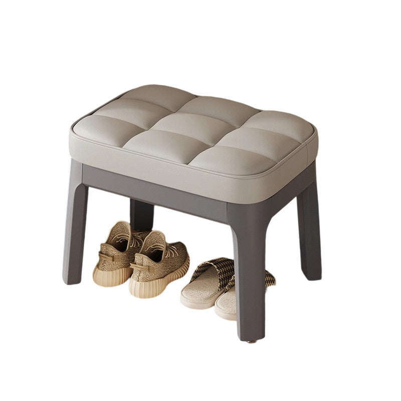 Contemporary Minimalist Low Stool with PU Leather Upholstery | Ridorn-Stools-Ridorn