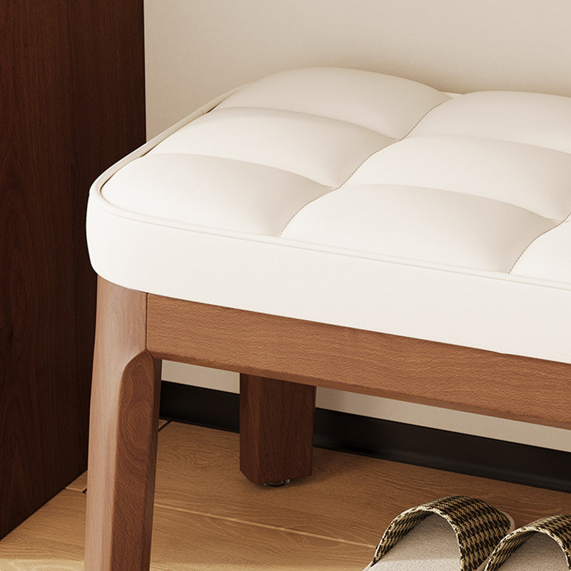Contemporary Minimalist Low Stool with PU Leather Upholstery | Ridorn-Stools-Ridorn