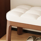 Contemporary Minimalist Low Stool with PU Leather Upholstery | Ridorn-Stools-Ridorn