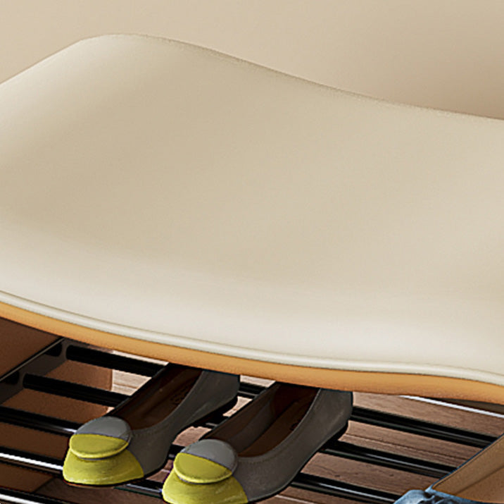 Contemporary Minimalist Shoe Bench with Storage and Metal | Ridorn-Benches-Ridorn