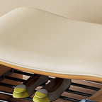 Contemporary Minimalist Shoe Bench with Storage and Metal | Ridorn-Benches-Ridorn