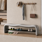 Contemporary Minimalist Shoe Bench with Storage and Metal | Ridorn-Benches-Ridorn