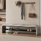 Contemporary Minimalist Shoe Bench with Storage and Metal | Ridorn-Benches-Ridorn