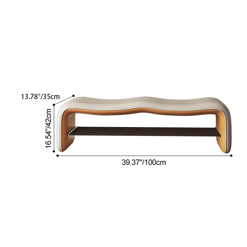 Contemporary Minimalist Shoe Bench with Storage and Metal | Ridorn-Benches-Ridorn