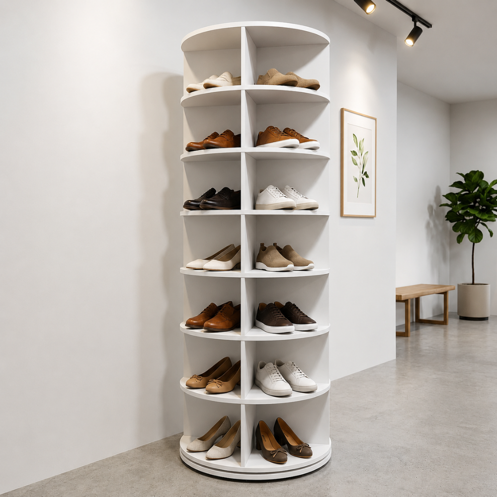 Contemporary Minimalist Shoe Storage Rack - 4 to 7 Tiers | Ridorn-Shoe Racks-Ridorn
