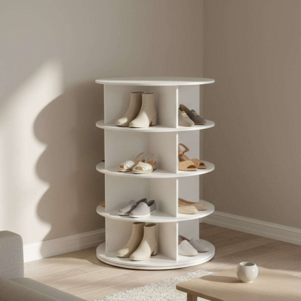 Contemporary Minimalist Shoe Storage Rack - 4 to 7 Tiers | Ridorn-Shoe Racks-Ridorn