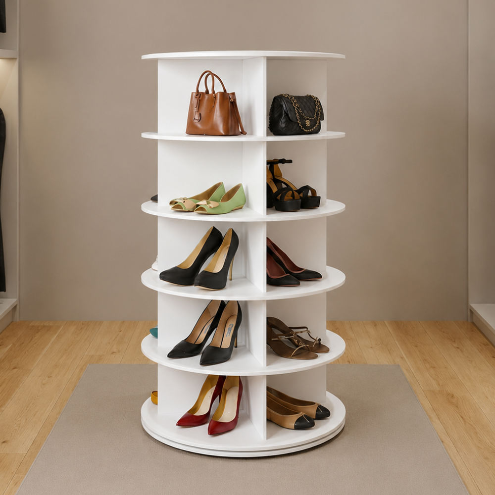 Contemporary Minimalist Shoe Storage Rack - 4 to 7 Tiers | Ridorn-Shoe Racks-Ridorn