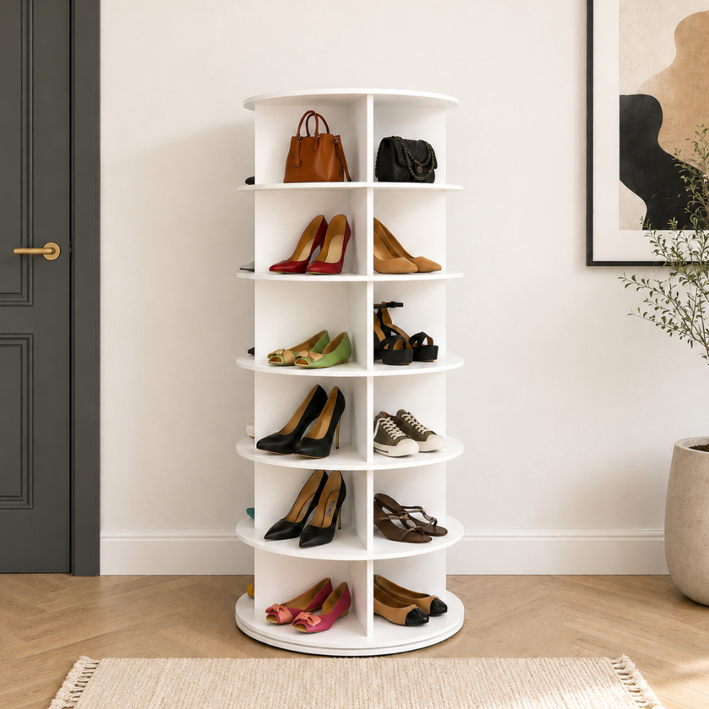 Contemporary Minimalist Shoe Storage Rack - 4 to 7 Tiers | Ridorn-Shoe Racks-Ridorn