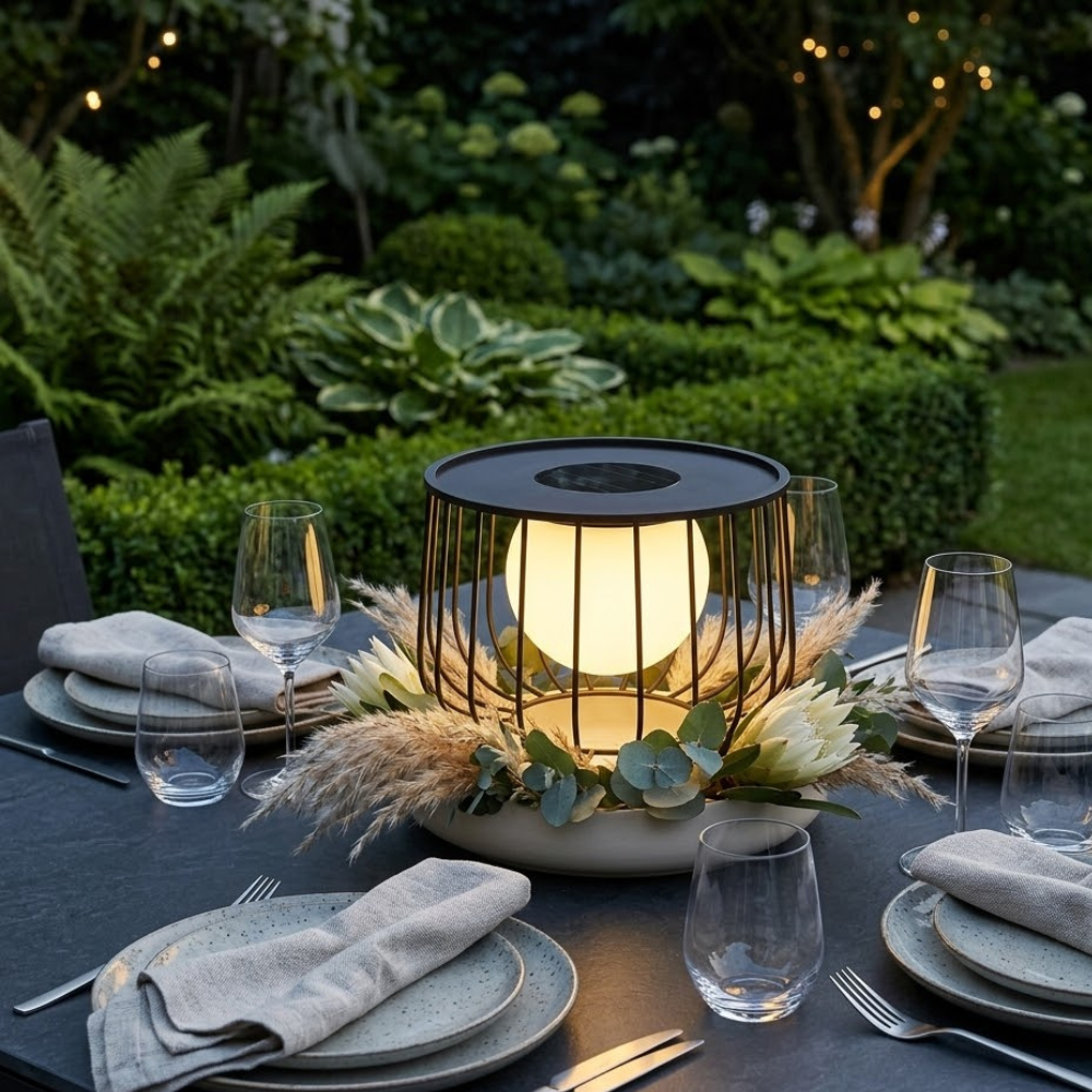 Contemporary Solar Lantern - Waterproof Dimmable LED for | Ridorn