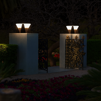 Contemporary Solar Outdoor Light with Adjustable Brightness | Ridorn