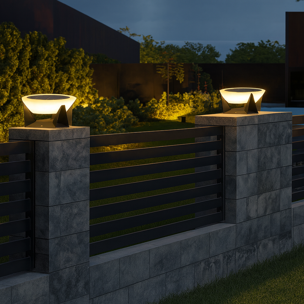 Contemporary Solar Outdoor Light with Adjustable Brightness | Ridorn