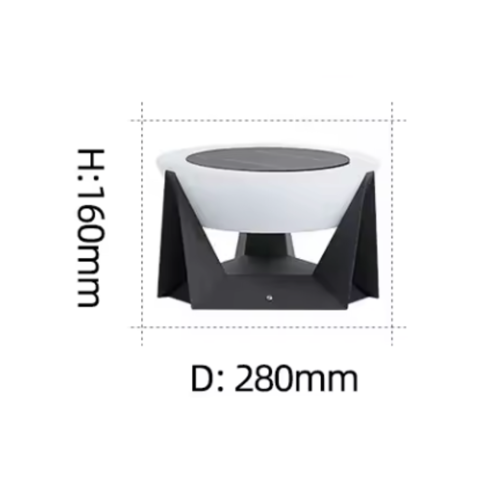 Contemporary Solar Outdoor Light with Adjustable Brightness | Ridorn