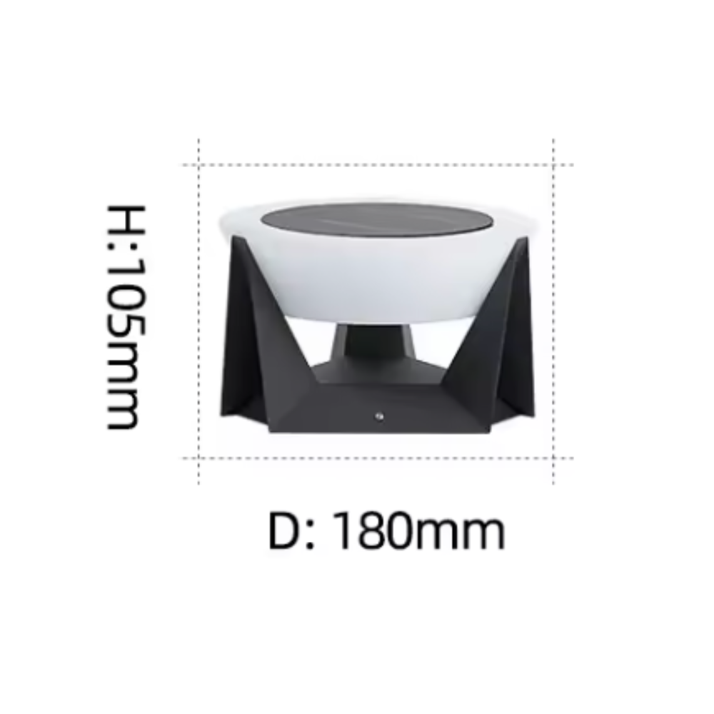 Contemporary Solar Outdoor Light with Adjustable Brightness | Ridorn