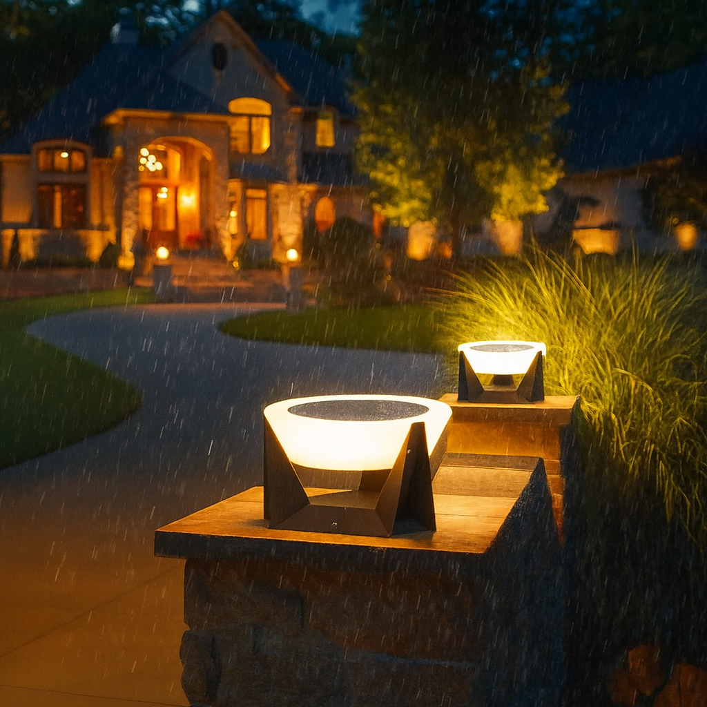 Contemporary Solar Outdoor Light with Adjustable Brightness | Ridorn