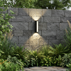 Contemporary Three-Way Outdoor Wall Light Fixture for Patios | Ridorn-Wall Light-Ridorn