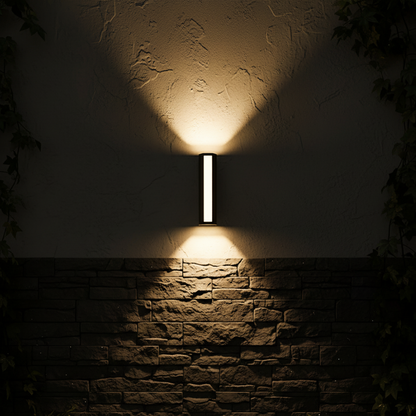 Contemporary Three-Way Outdoor Wall Light Fixture for Patios | Ridorn