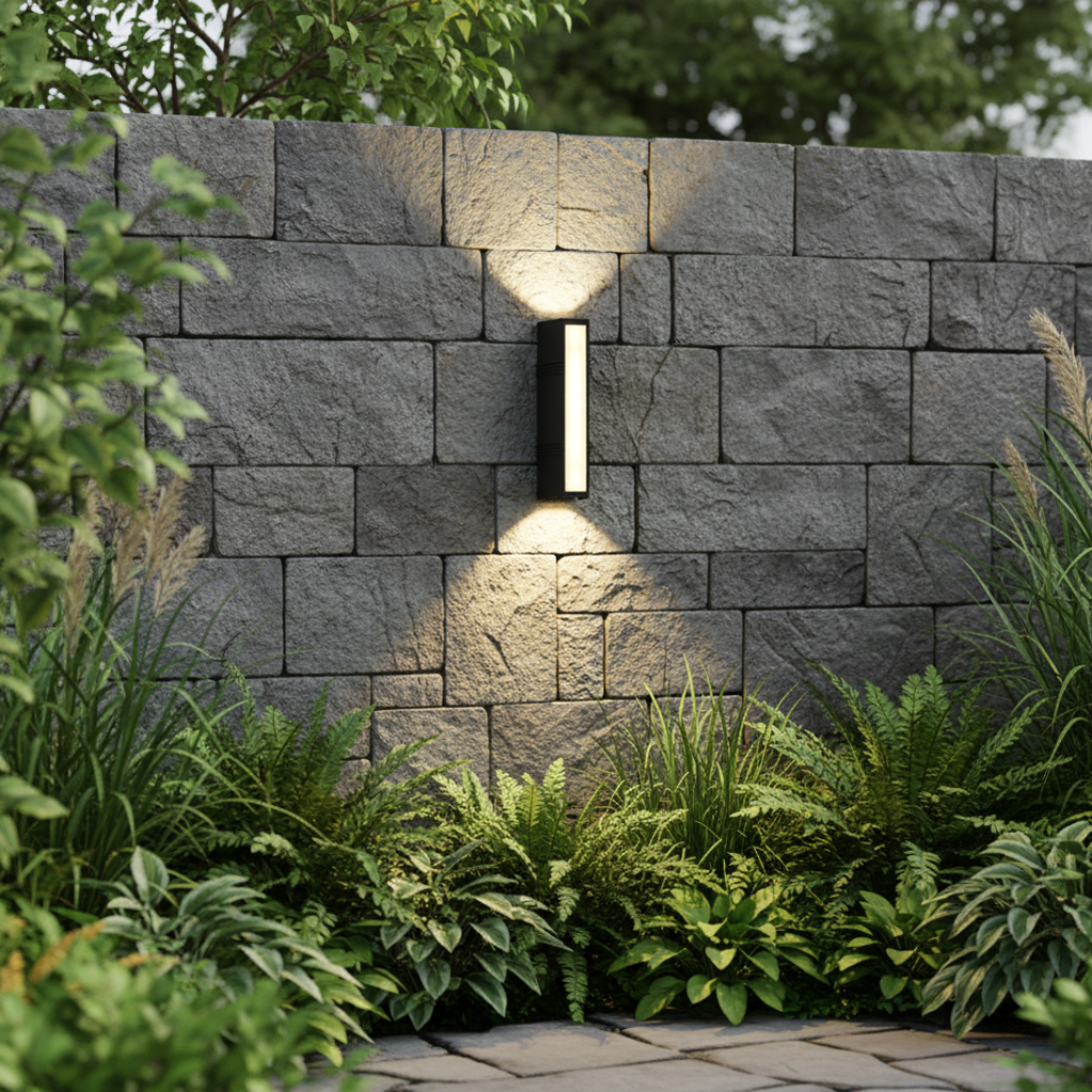 Contemporary Three-Way Outdoor Wall Light Fixture for Patios | Ridorn
