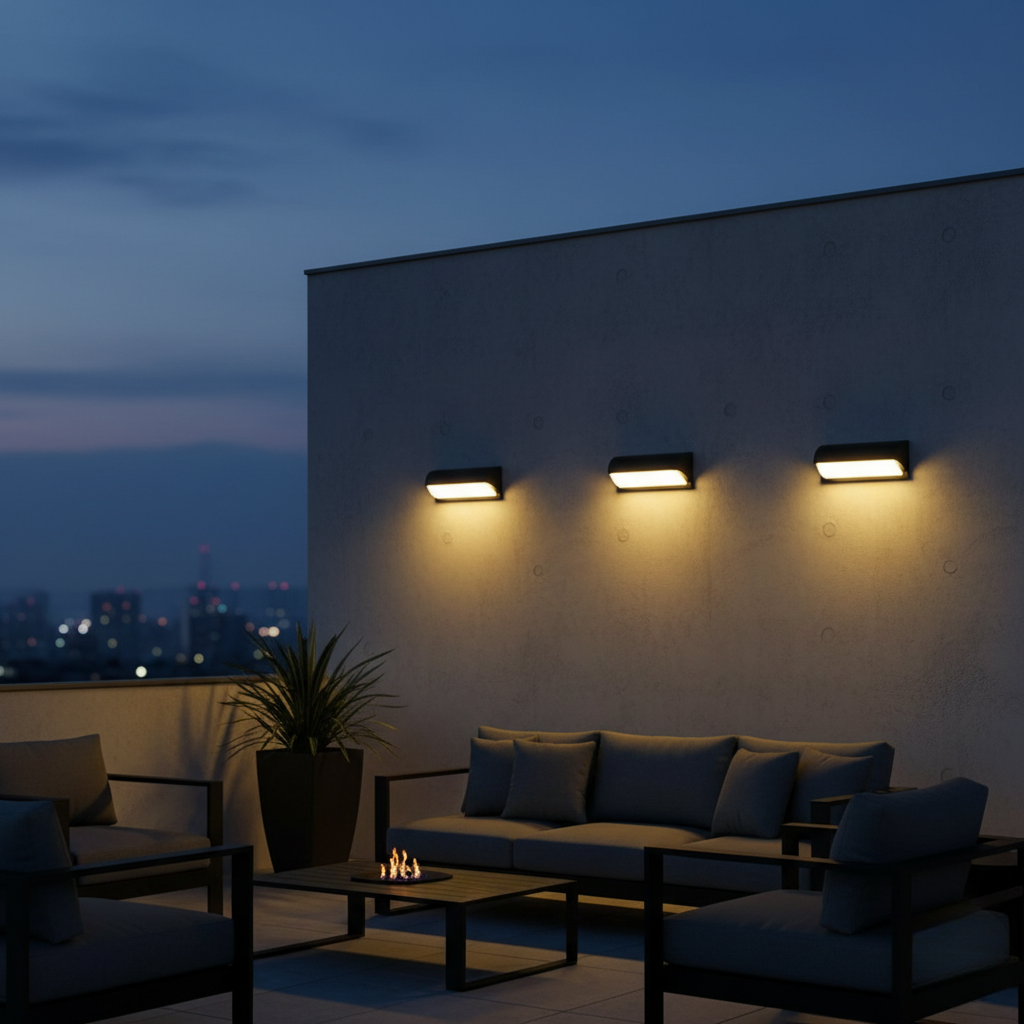 Contemporary Waterproof LED Outdoor Wall Light for Gardens | Ridorn-Outdoor Lighting-Ridorn