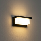 Modern black outdoor wall light waterproof front view