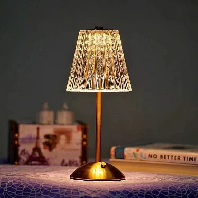 Cordless Crystal Effect LED Table Lamp | Ridorn-Table Lamp-Ridorn