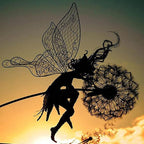 Dancing Fairy Garden Statue, Moving Steel Sculpture Ornament for Yard & Outdoor Decor-Ridorn