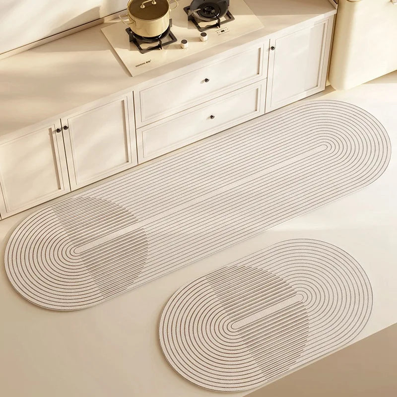 Diatomite Bath Mat, Super Absorbent Non-Slip Stone Mat for Bathroom & Kitchen, Washable-Ridorn