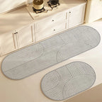 Diatomite Bath Mat, Super Absorbent Non-Slip Stone Mat for Bathroom & Kitchen, Washable-Ridorn