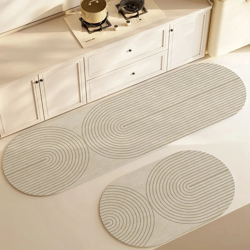 Diatomite Bath Mat, Super Absorbent Non-Slip Stone Mat for Bathroom & Kitchen, Washable-Ridorn