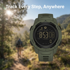 Digital Pedometer Watch, Waterproof Sports Wristwatch with Step Counter-Ridorn